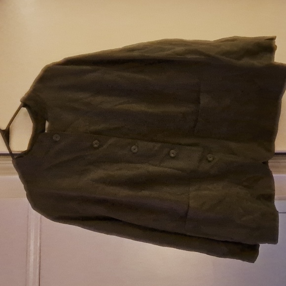 Green soft suede wrap skirt set - Picture 2 of 2